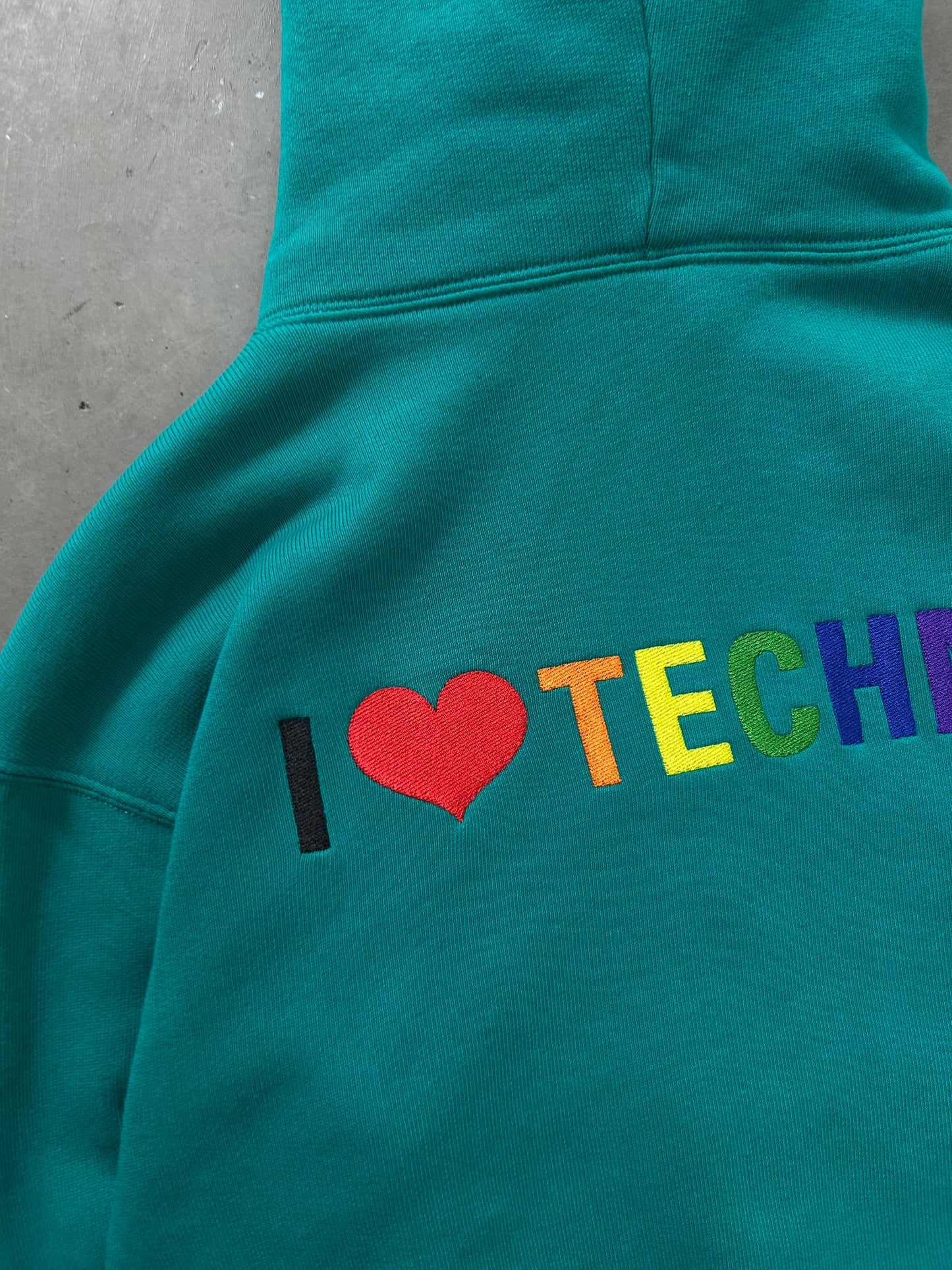 Balenciaga "I Love Techno" Cropped Hoodie