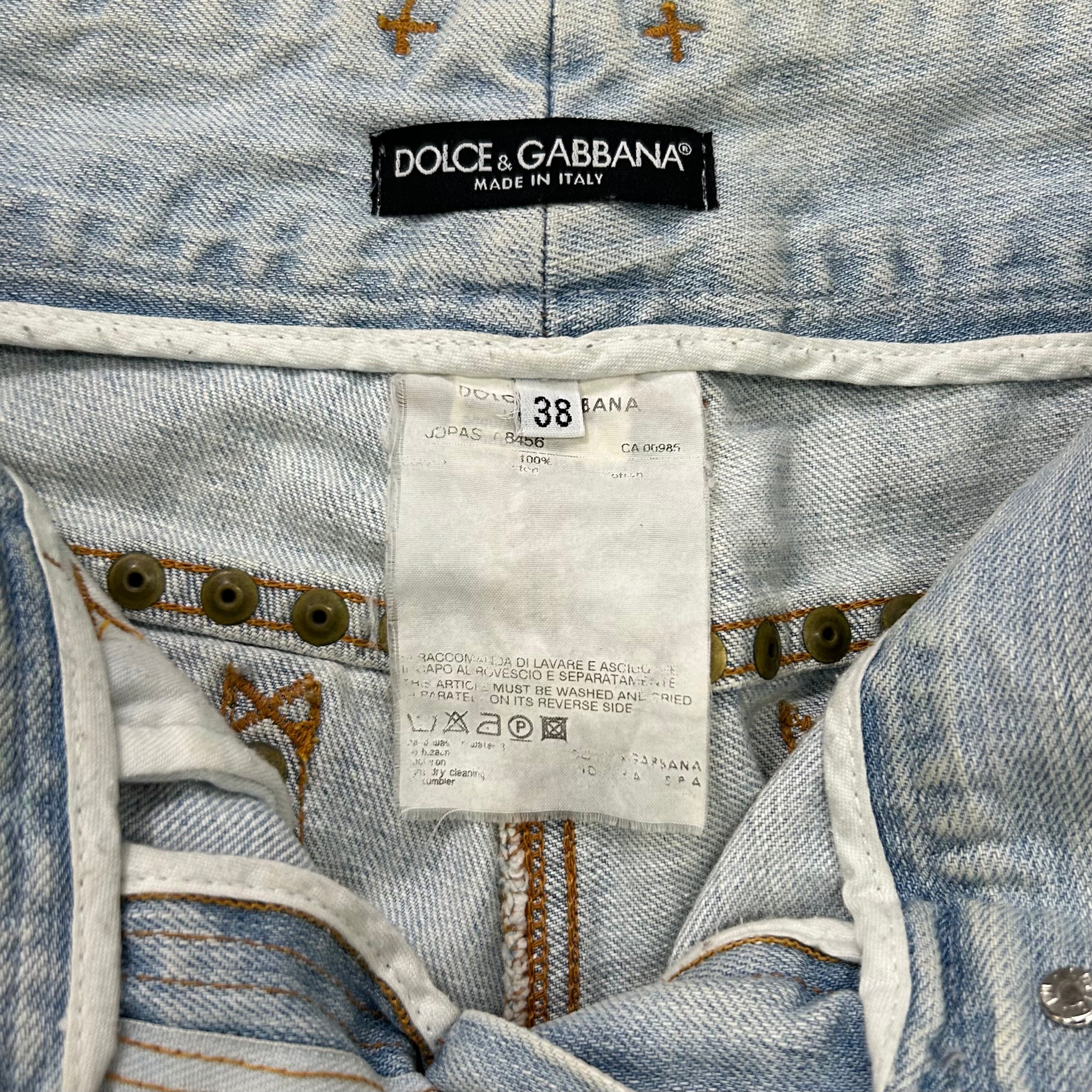Dolce & Gabbana Mainline Studded Flared Denim Jeans