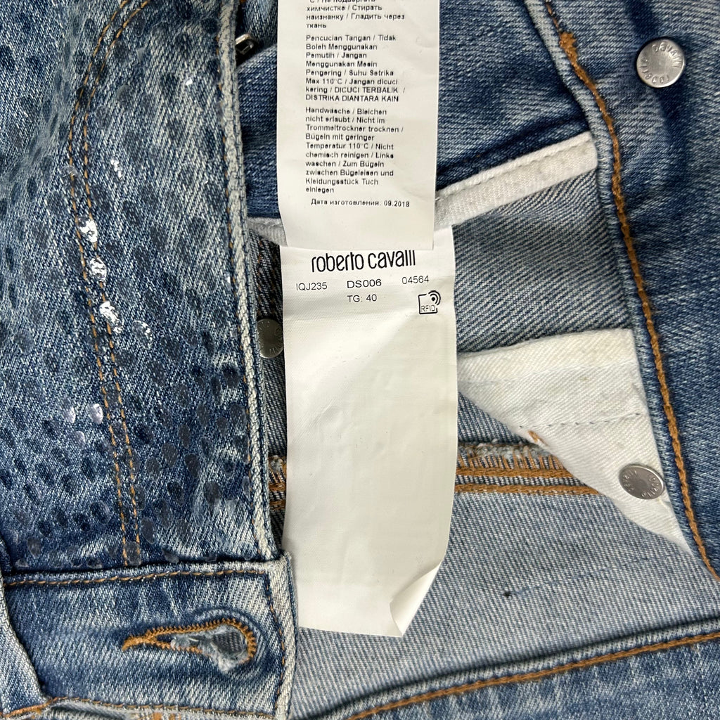 Roberto Cavalli 2000s Snakeskin Texture Jeans