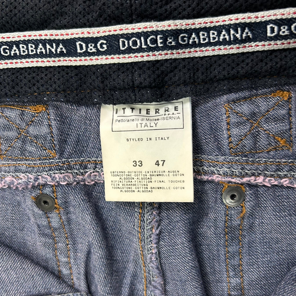 Dolce & Gabbana Cargo Blue Denim Pants