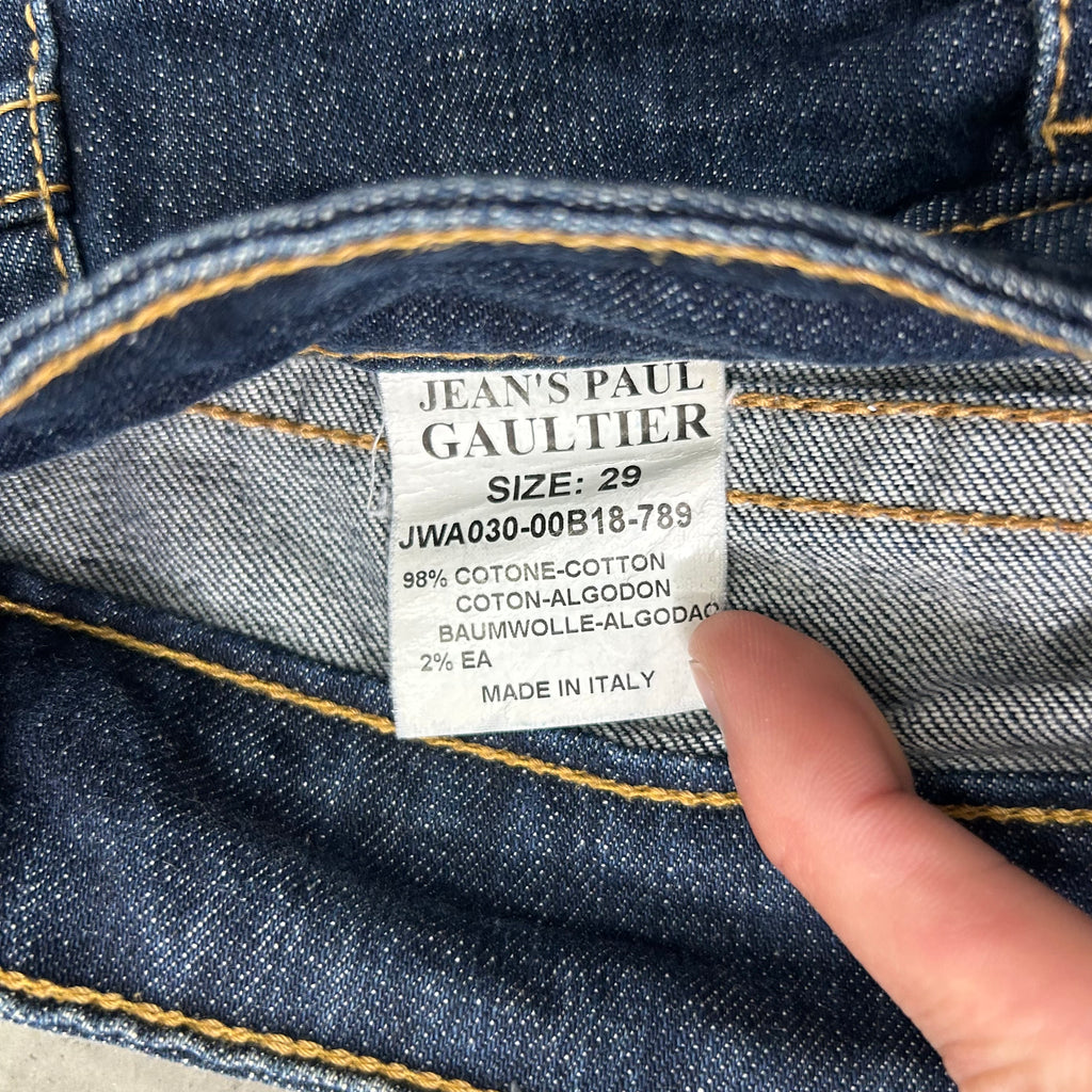 Jean Paul Gaultier Graphic Blue Denim Jeans