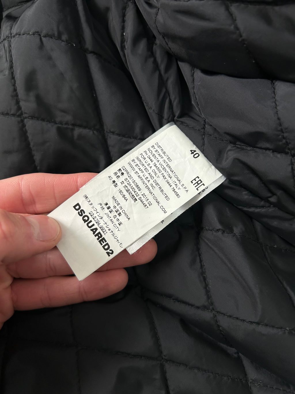 Dsquared2 Fur Bomber Jacket Black