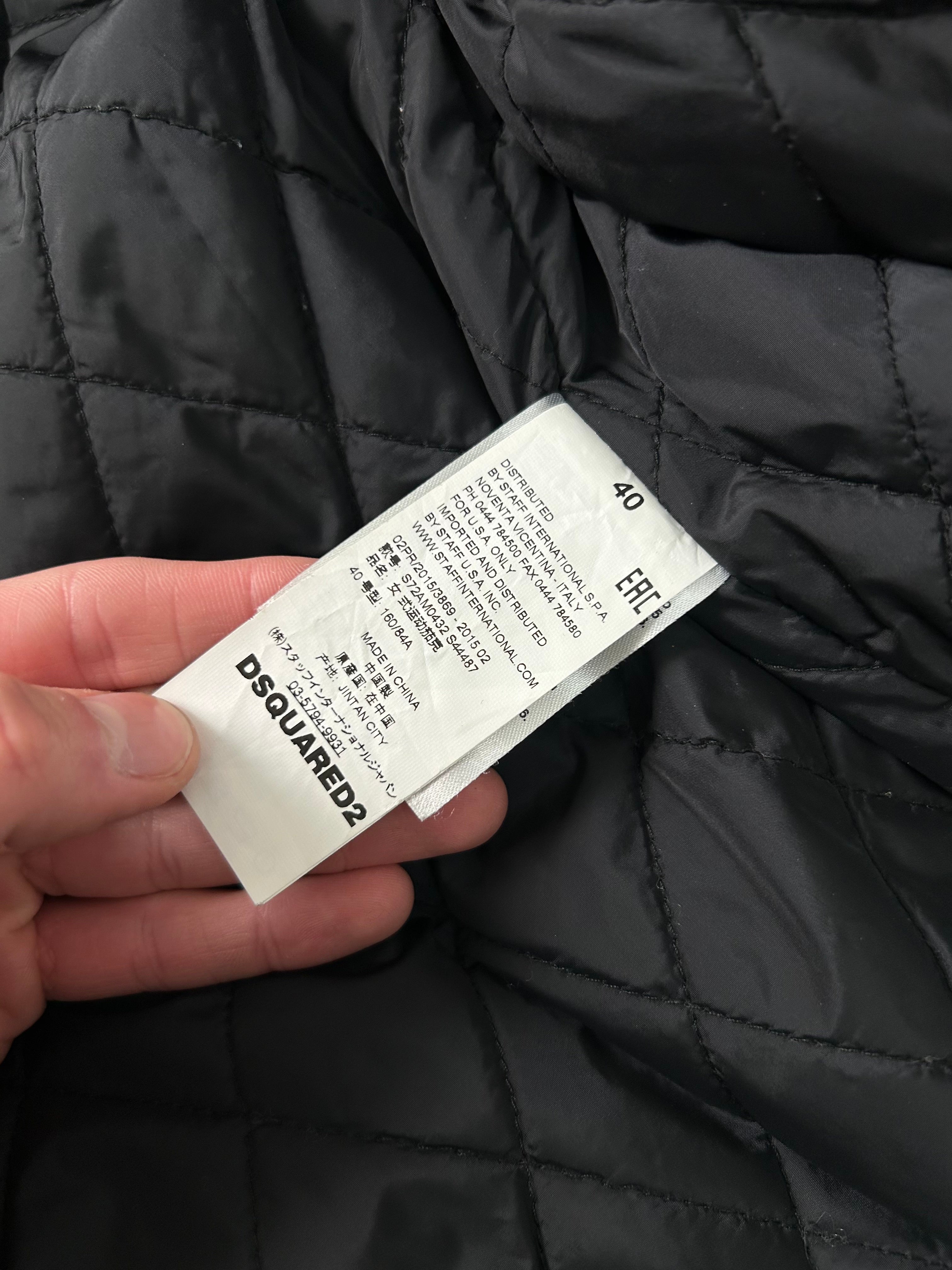 Dsquared2 Fur Bomber Jacket Black