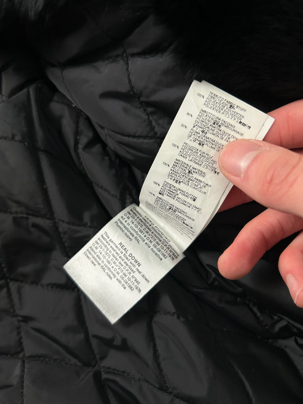 Dsquared2 Fur Bomber Jacket Black