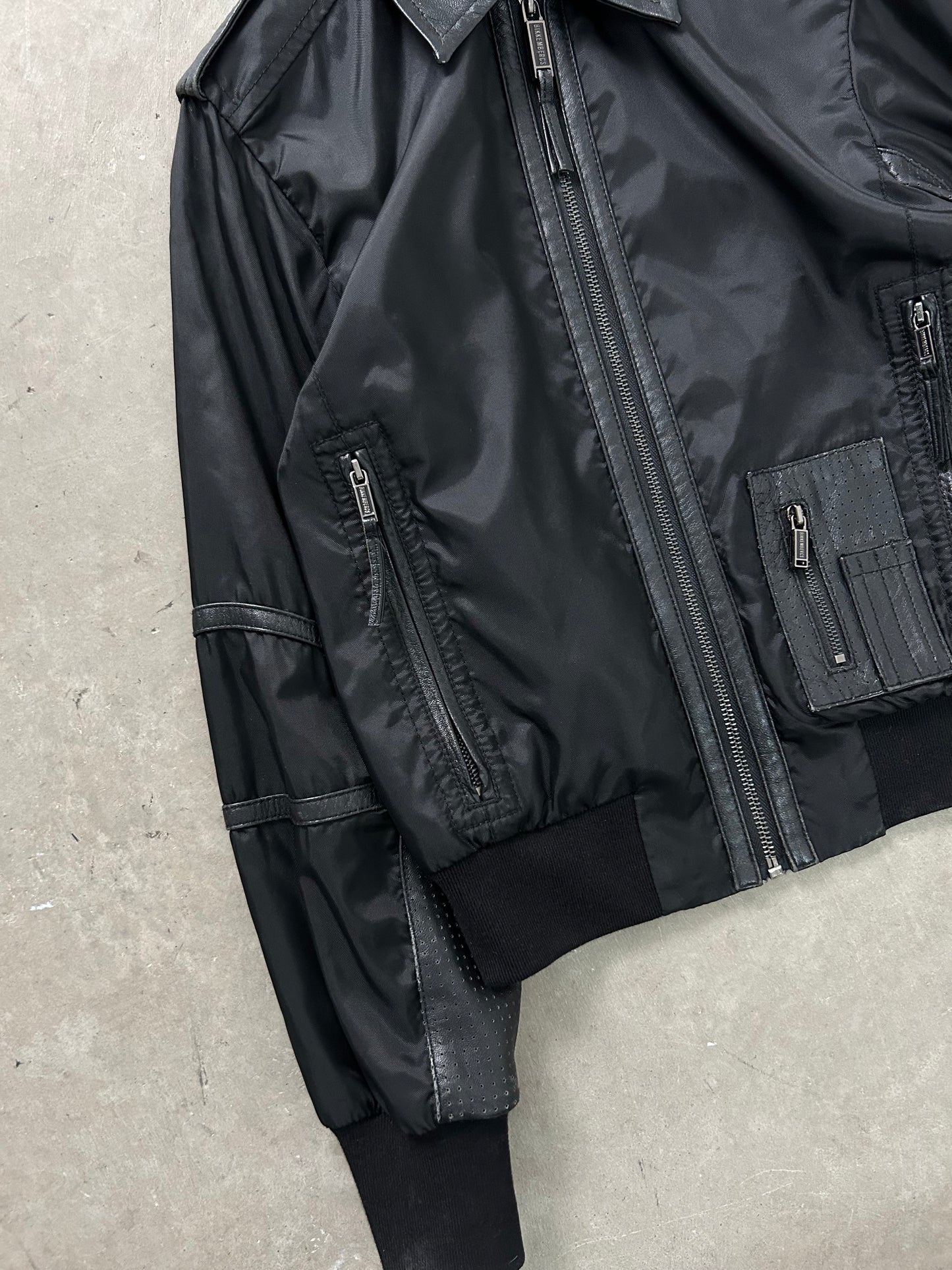 Dirk Bikkembers Jacket with Leather Appliqués (XS)