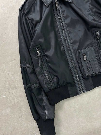 Dirk Bikkembers Jacket with Leather Appliqués (XS)