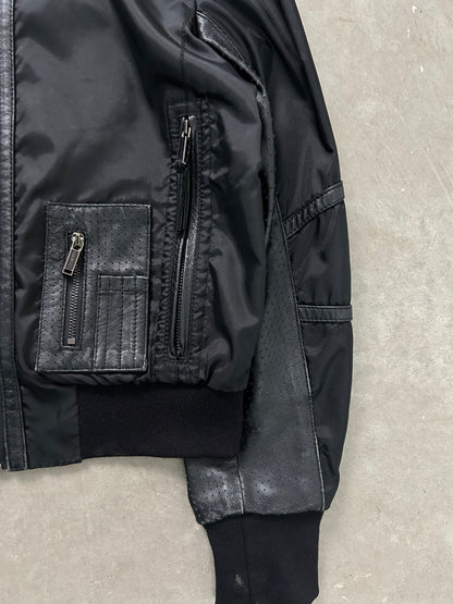Dirk Bikkembers Jacket with Leather Appliqués (XS)