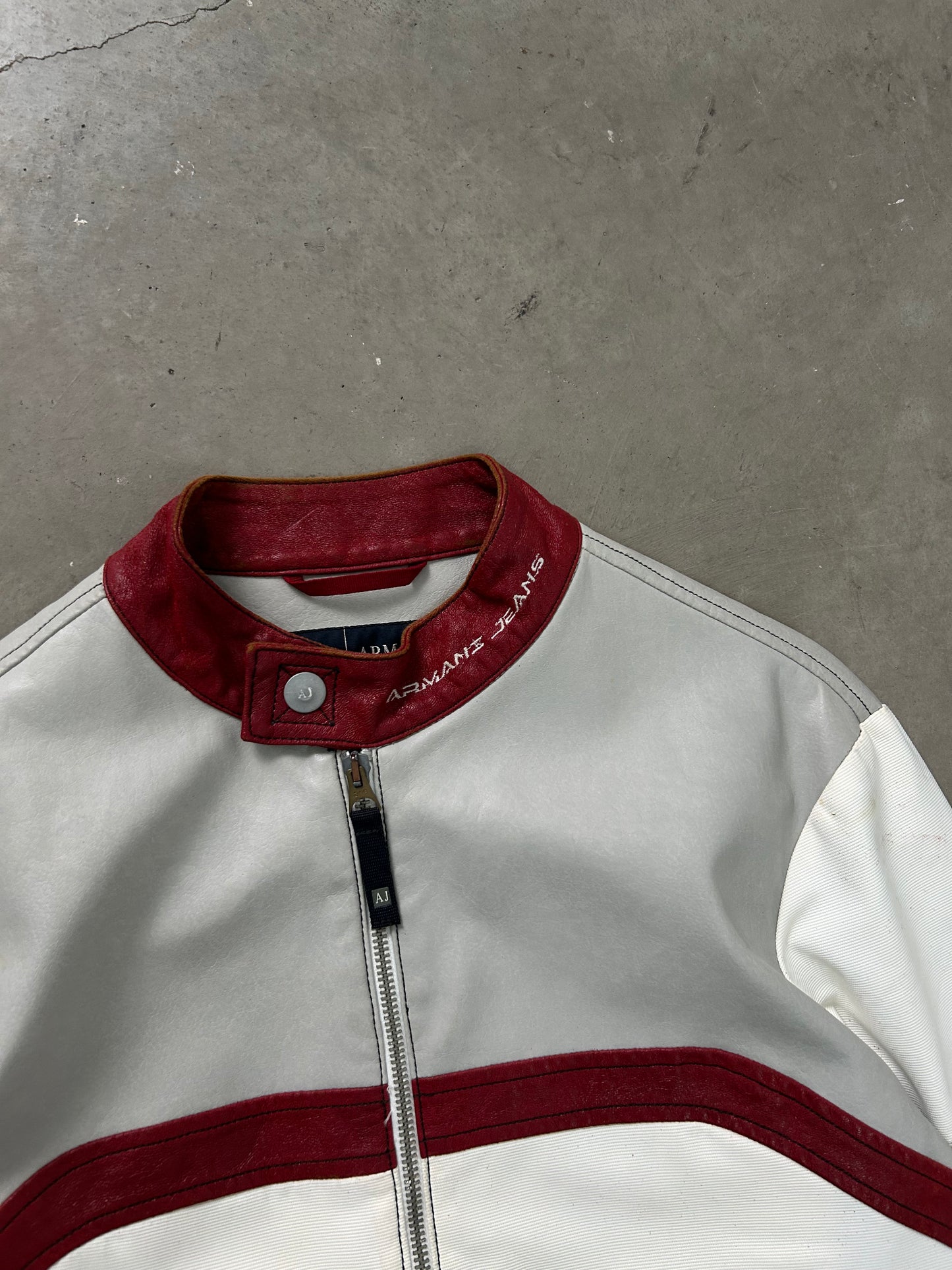 Armani 00's Leather Racing Jacket (S/M)