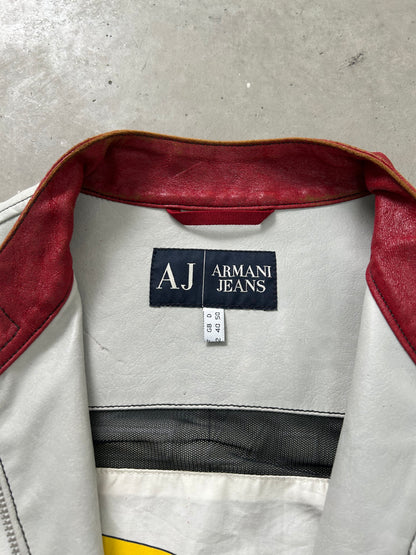 Armani 00's Leather Racing Jacket (S/M)