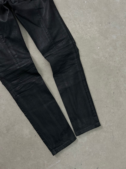 Pierre Balmain Waxed Biker Denim (S)