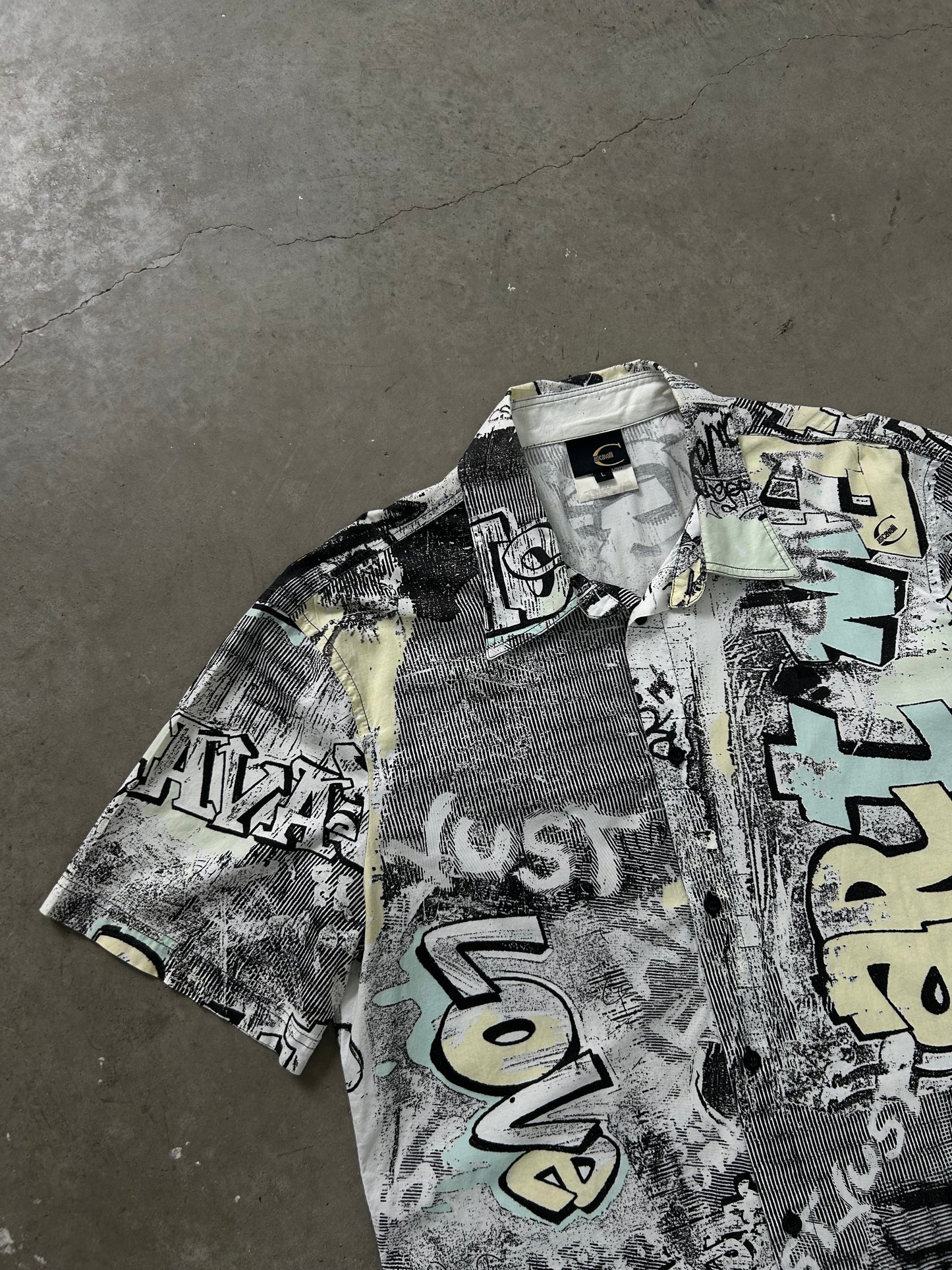 Just Cavalli 2000's Graffiti Shirt (L)