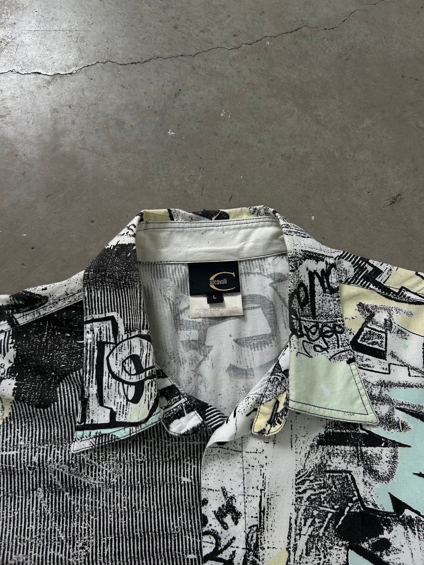 Just Cavalli 2000's Graffiti Shirt (L)