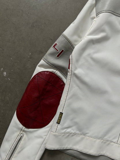 Armani Jeans Leather Racing Bike Jacket (M)
