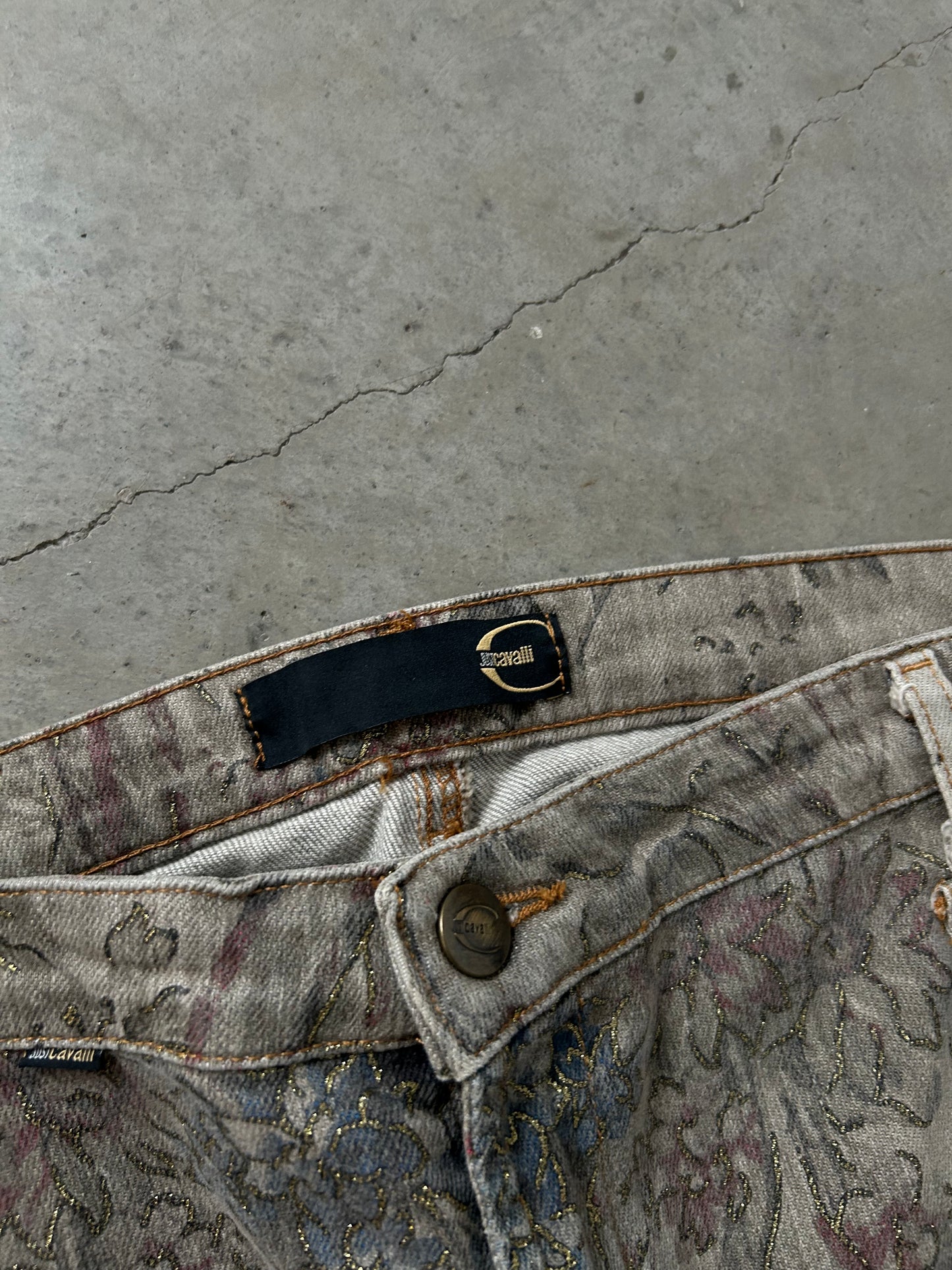Just Cavalli Floral Flared Jeans (M)