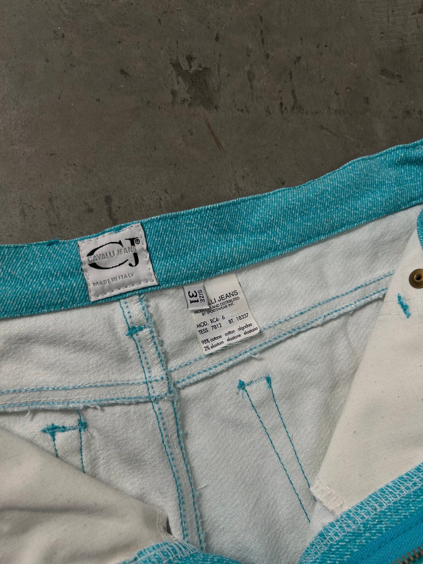 Cavalli Jeans Blue Shiny Denim (S)