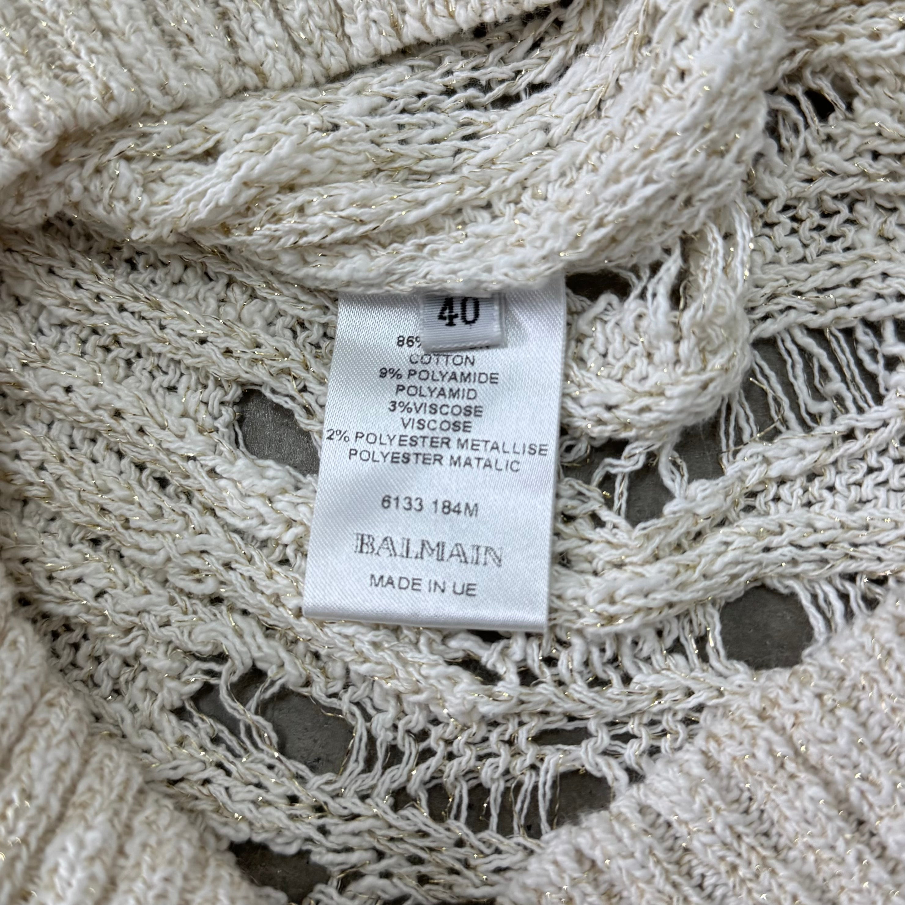 Balmain Olivier Rousteing Distressed Knit Sweater