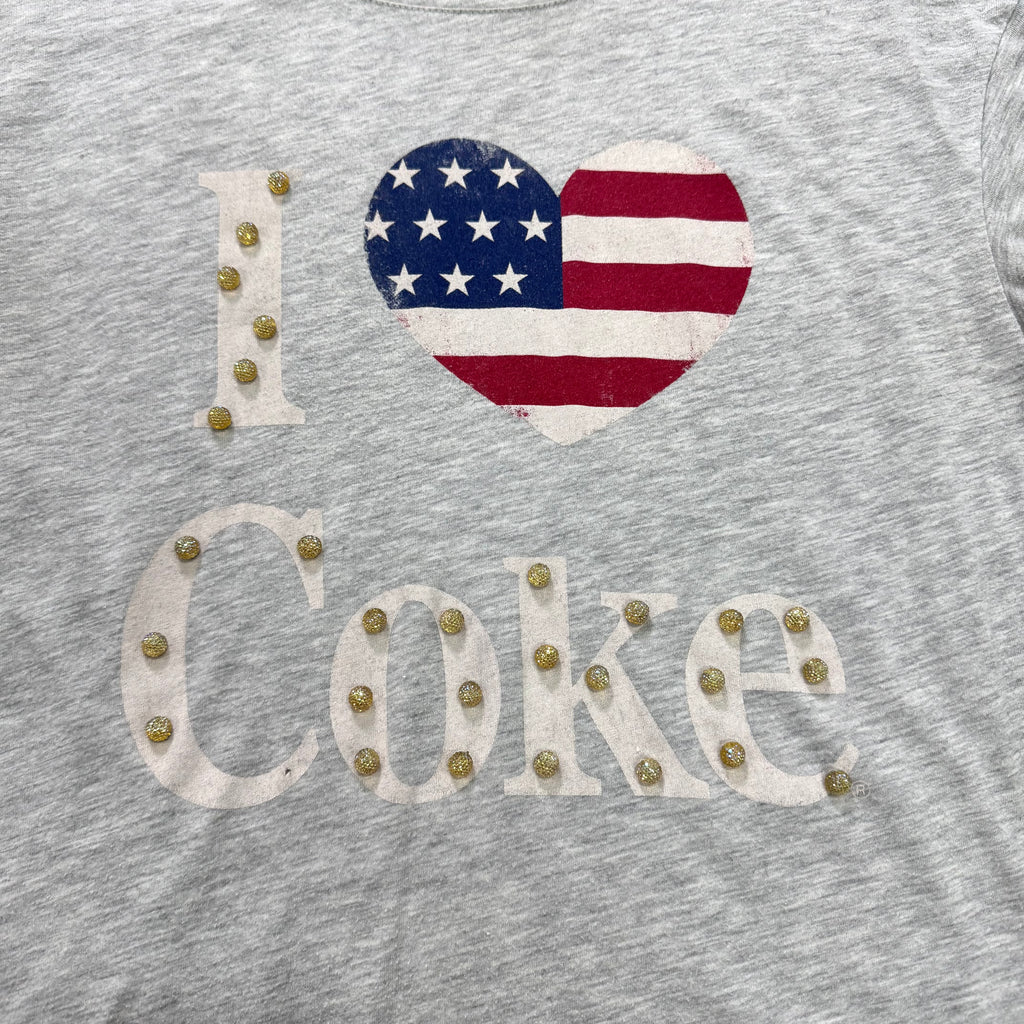 Love Moschino 2000s Grey 'I <3 Coke' Graphic T-Shirt