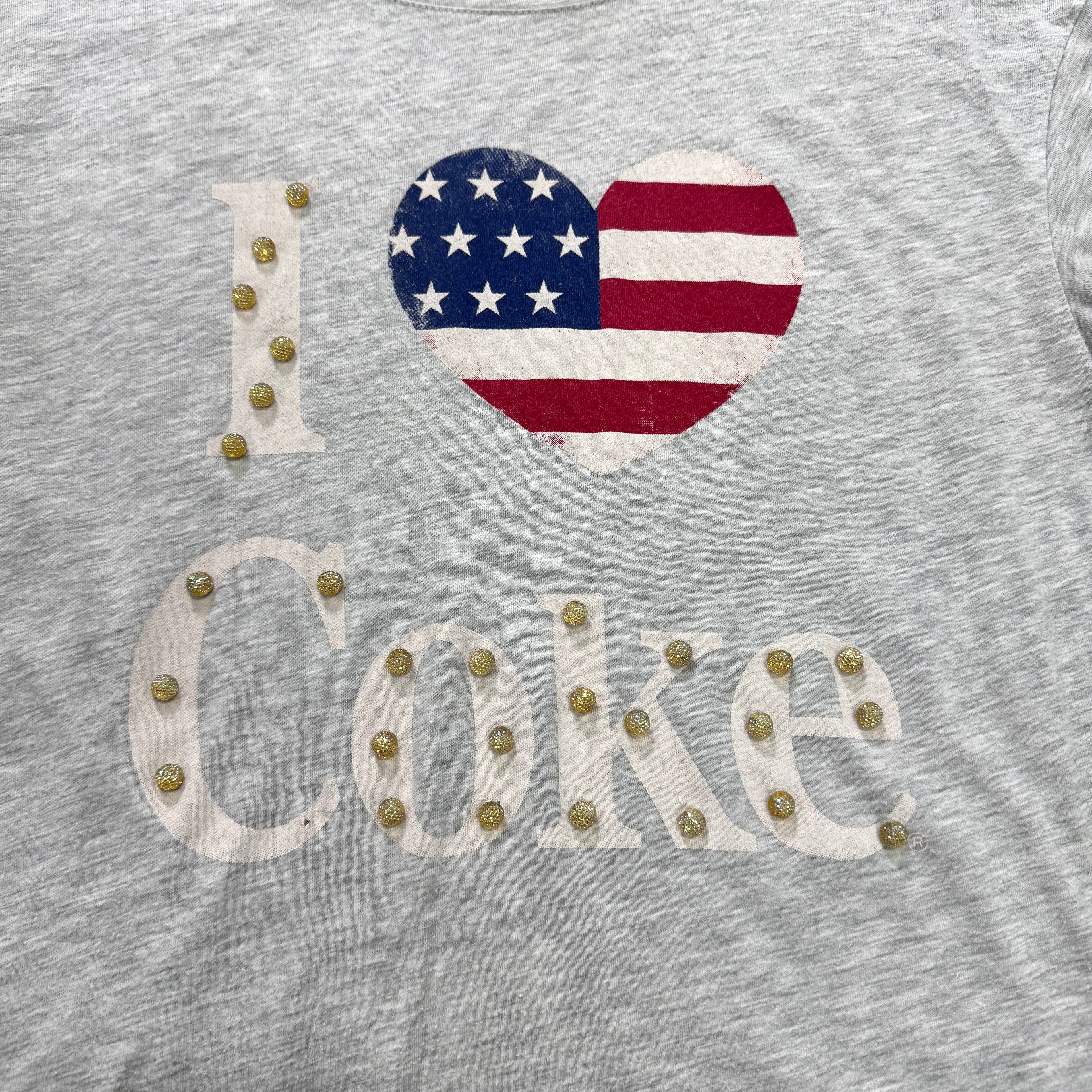 Love Moschino 2000s Grey 'I <3 Coke' Graphic T-Shirt