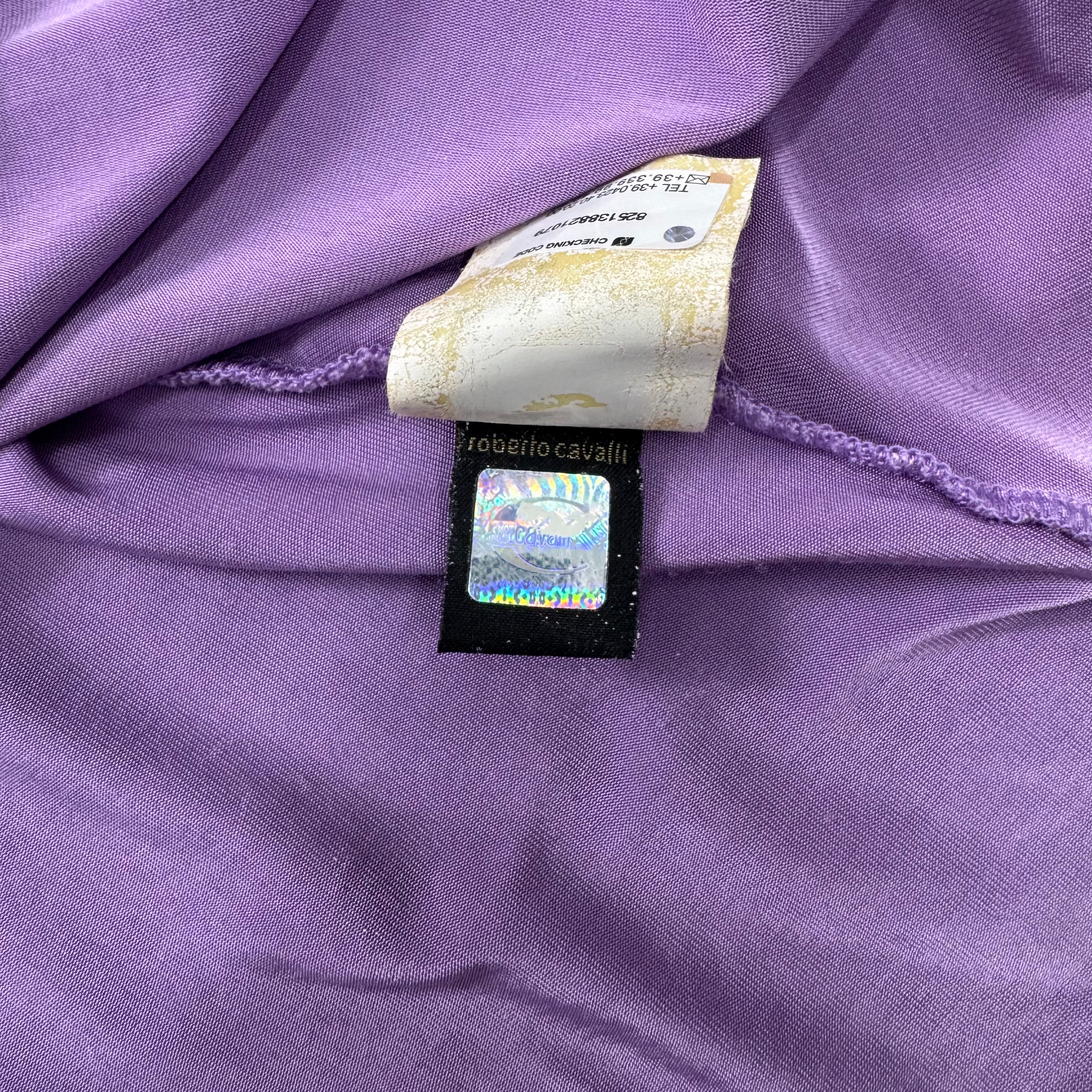 Just Cavalli 2000's Lavender Draped Top
