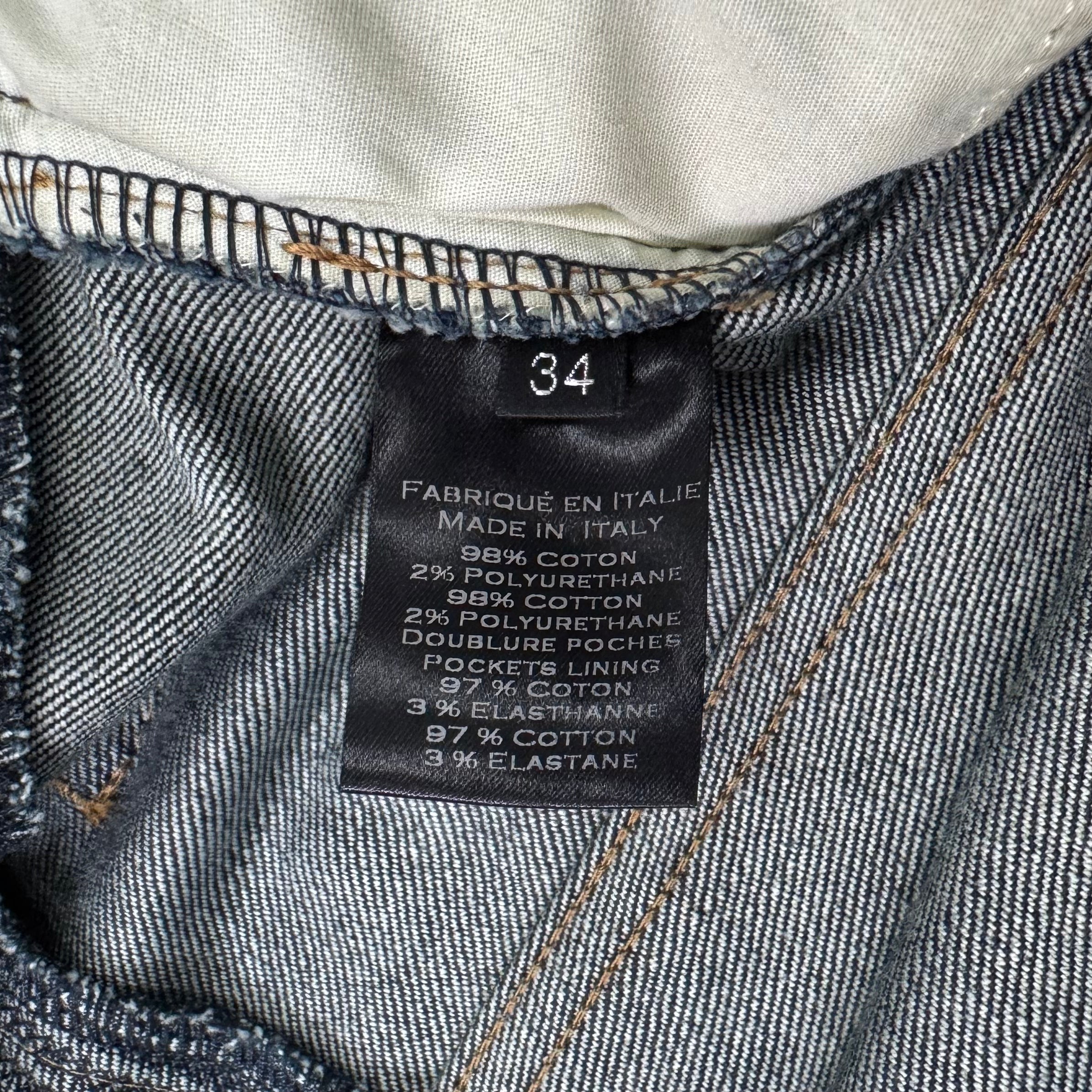 Balmain 2015 Indigo Denim Biker Jeans