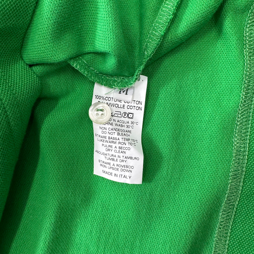 Walter Van Beirendonck Embroidered Green Long-Sleeve Polo