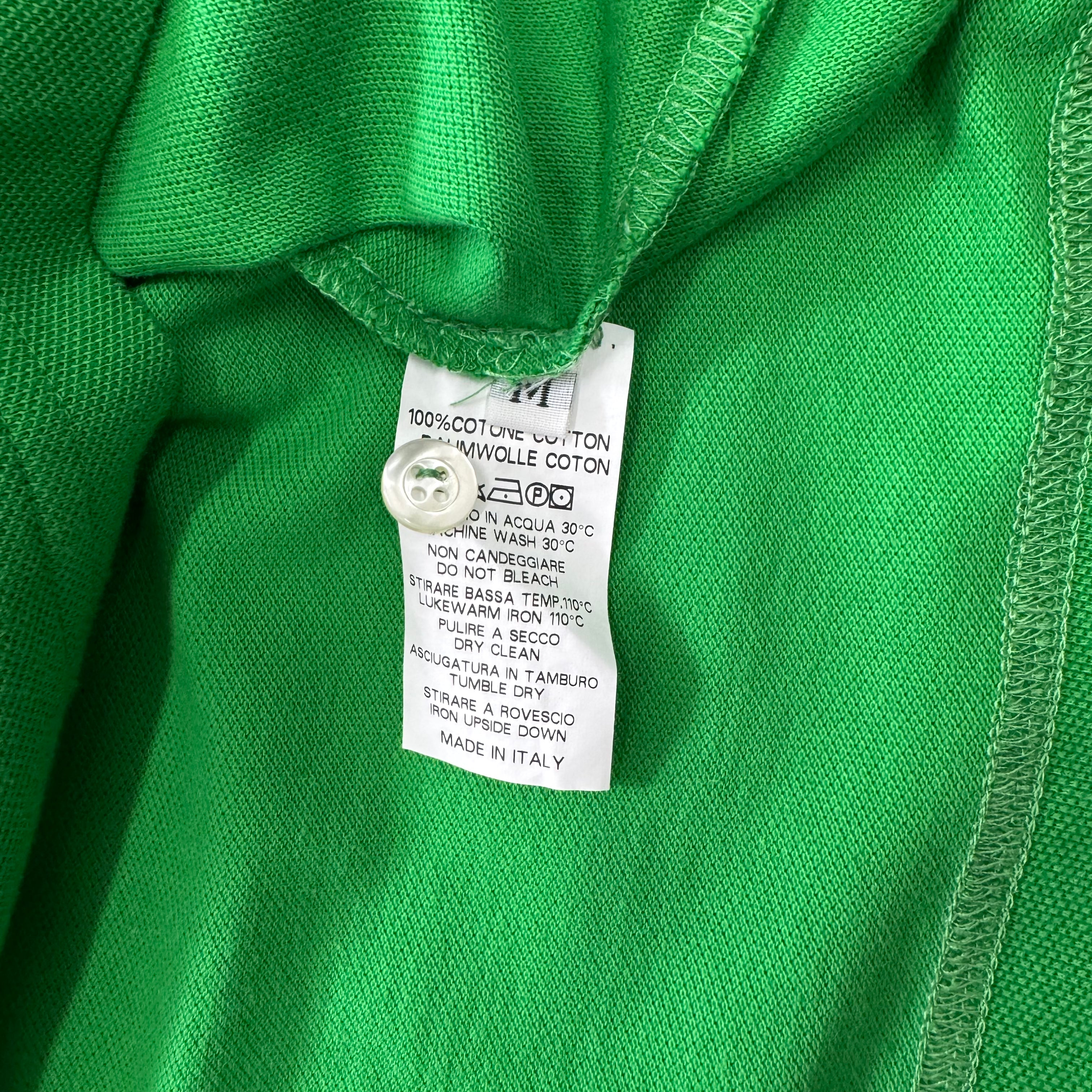 Walter Van Beirendonck Embroidered Green Long-Sleeve Polo