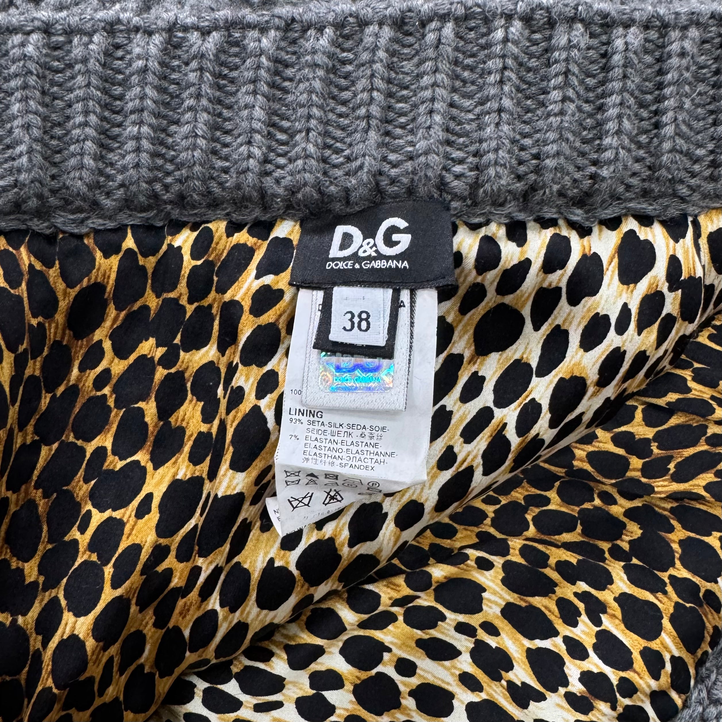 Dolce & Gabbana FW06 Grey Knit Skirt