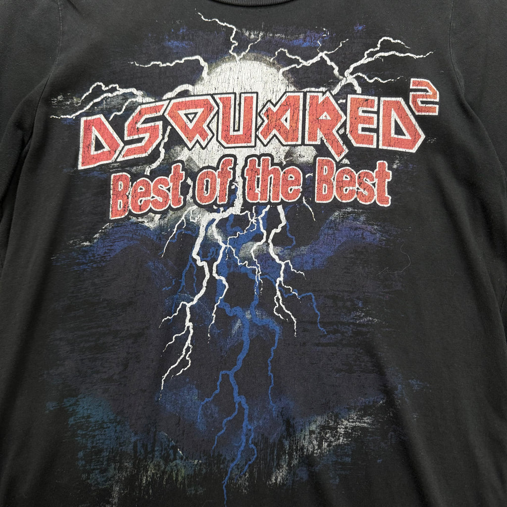 Dsquared2 Vintage Graphic Black Cotton T-Shirt
