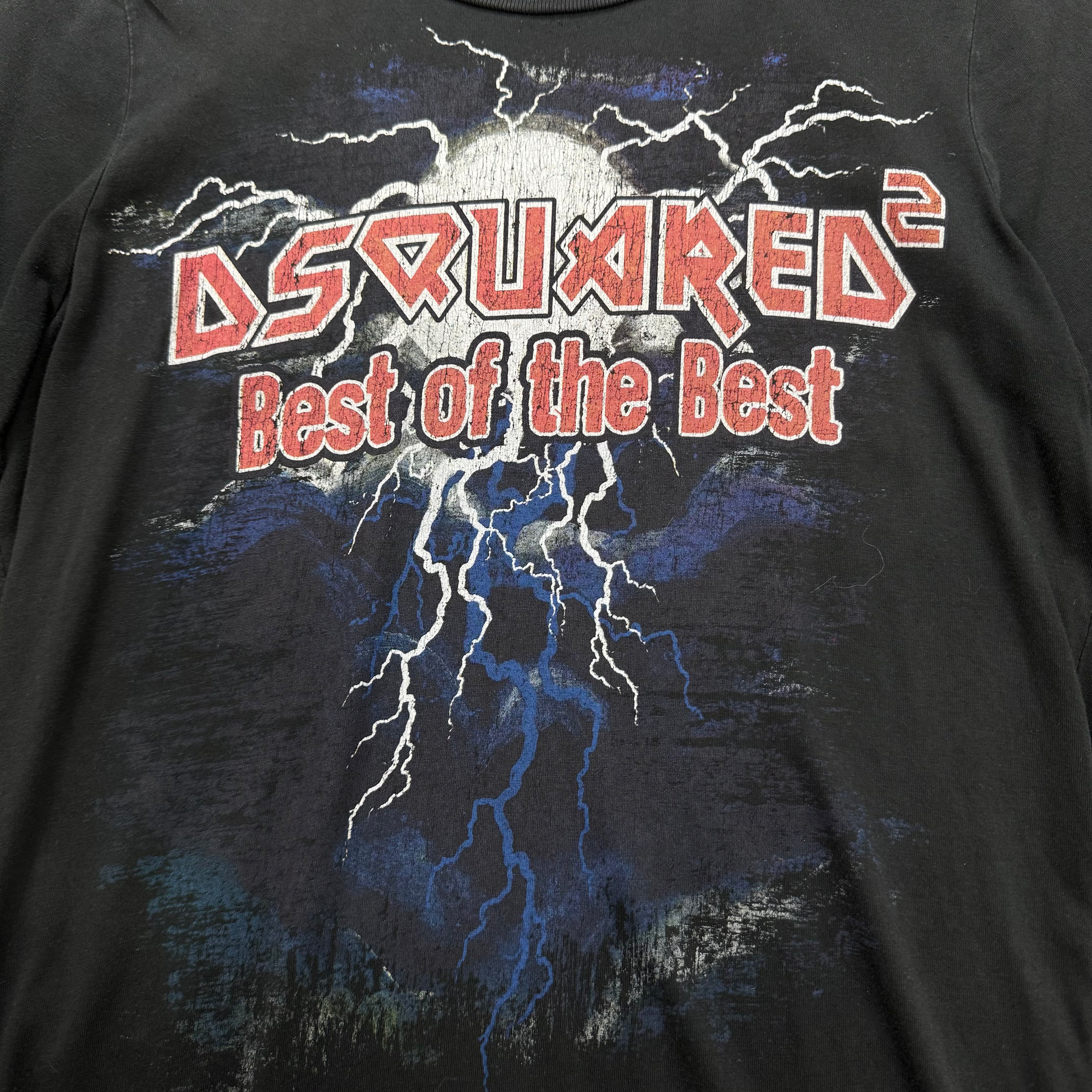 Dsquared2 Vintage Graphic Black Cotton T-Shirt