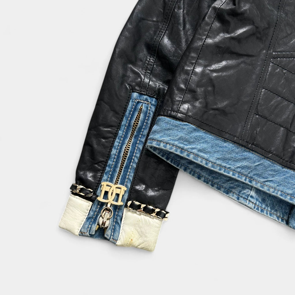 Dsquared2 SS13 Runway Leather And Denim Jacket