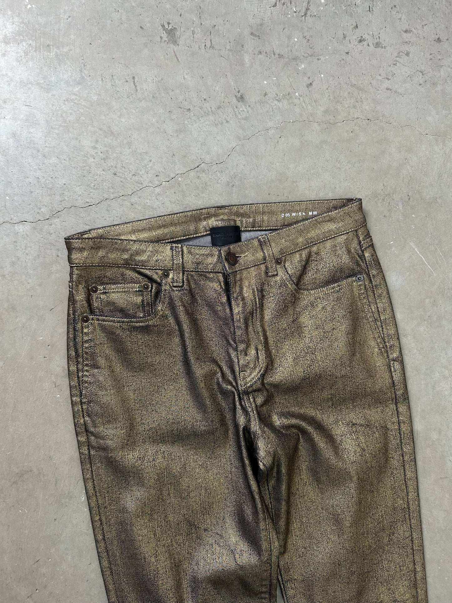 Saint Laurent D05 Hedi Slimane Gold Denim (S/30)