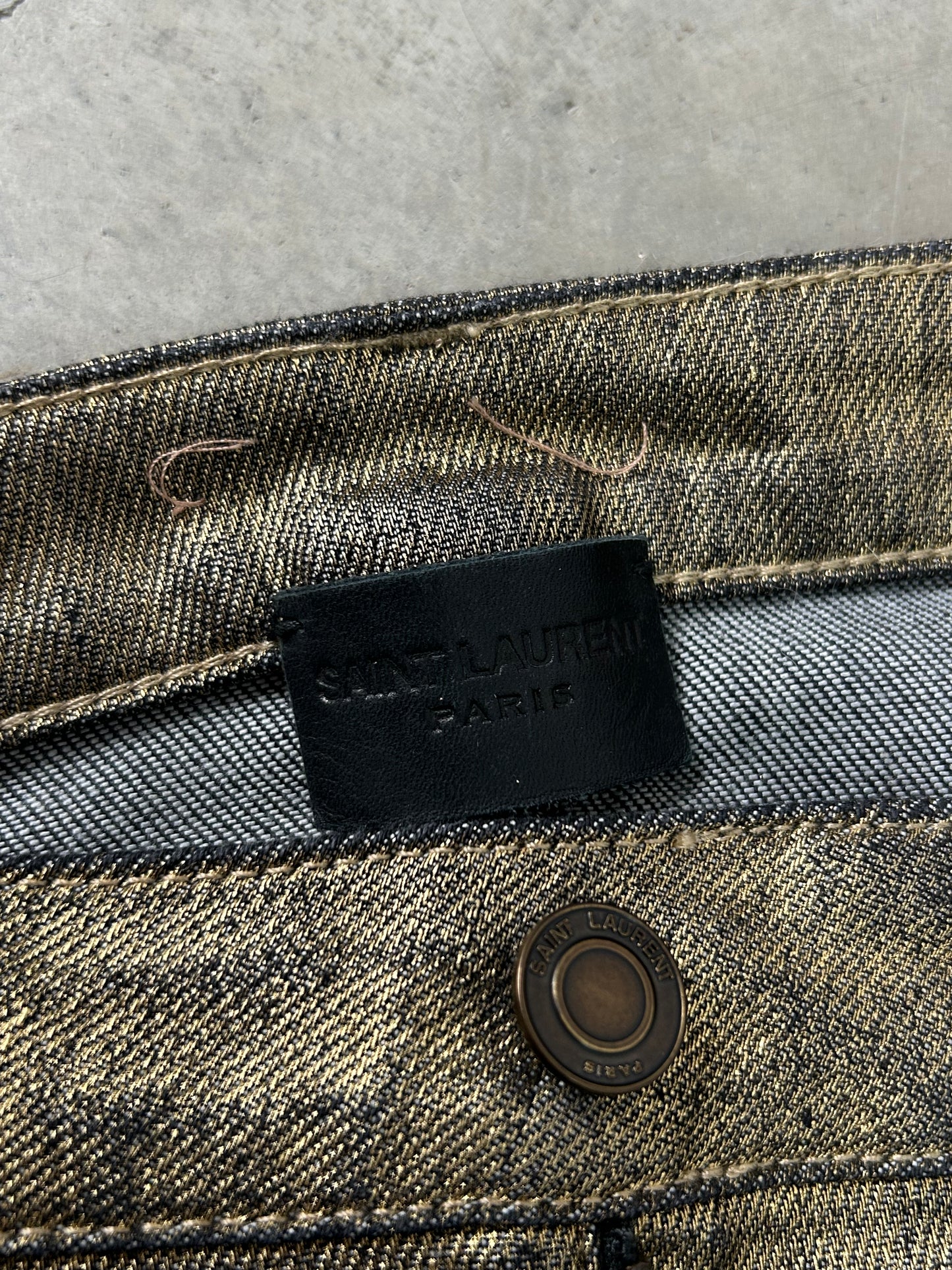 Saint Laurent D05 Hedi Slimane Gold Denim (S/30)
