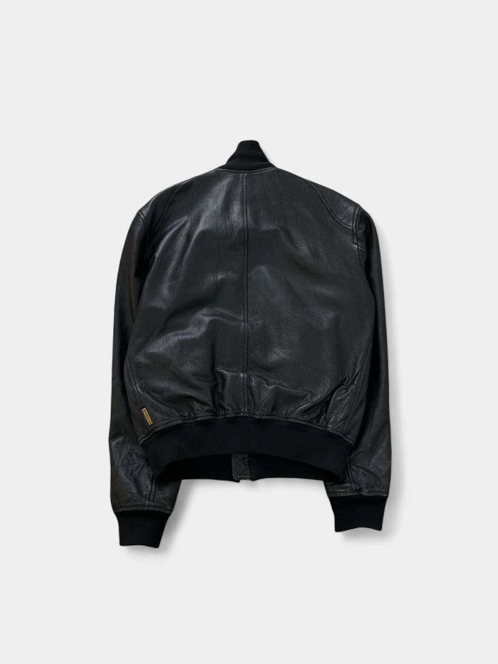 Armani Jeans 2000's Leather Bomber Jacket