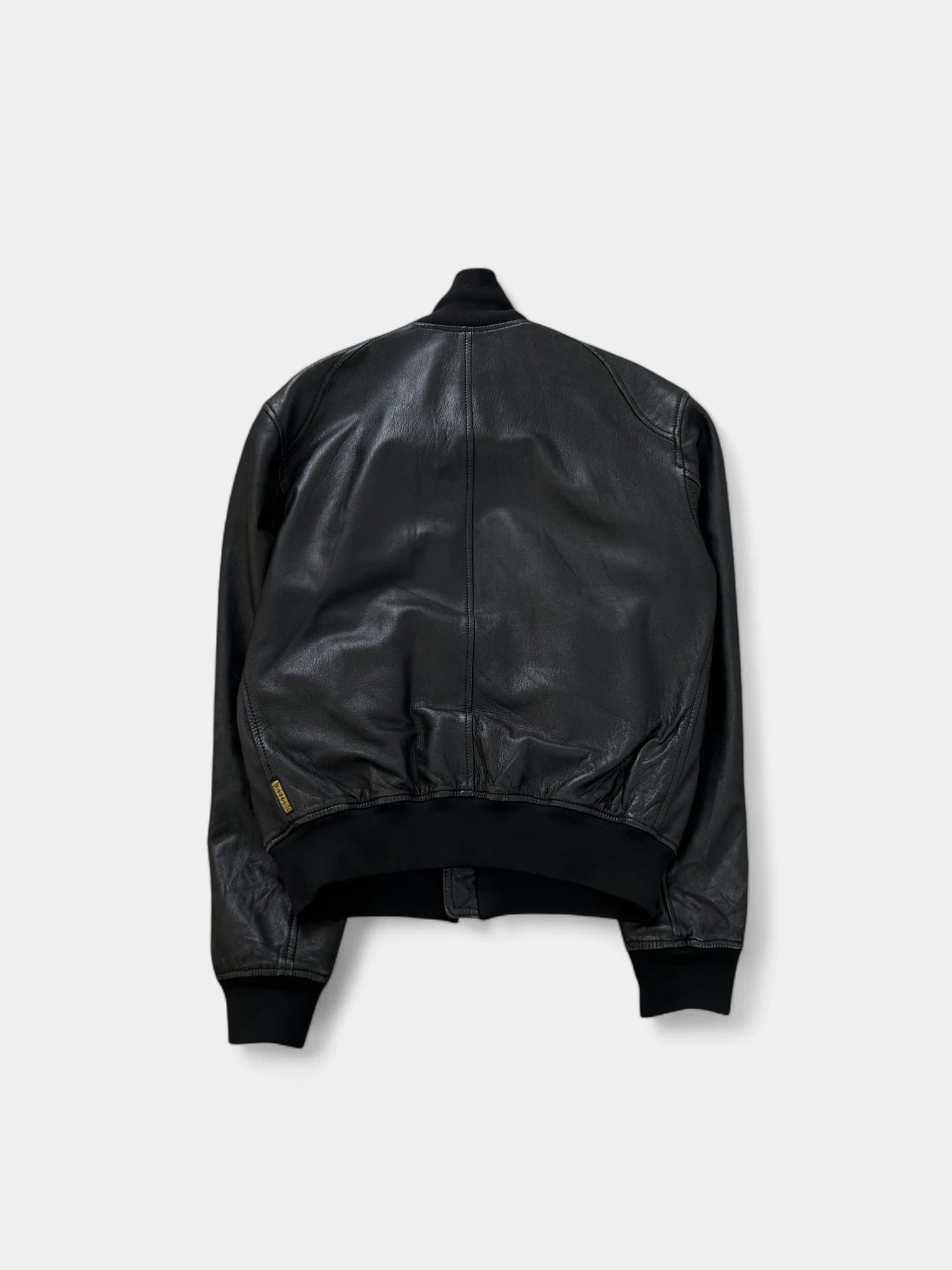 Armani Jeans 2000's Leather Bomber Jacket