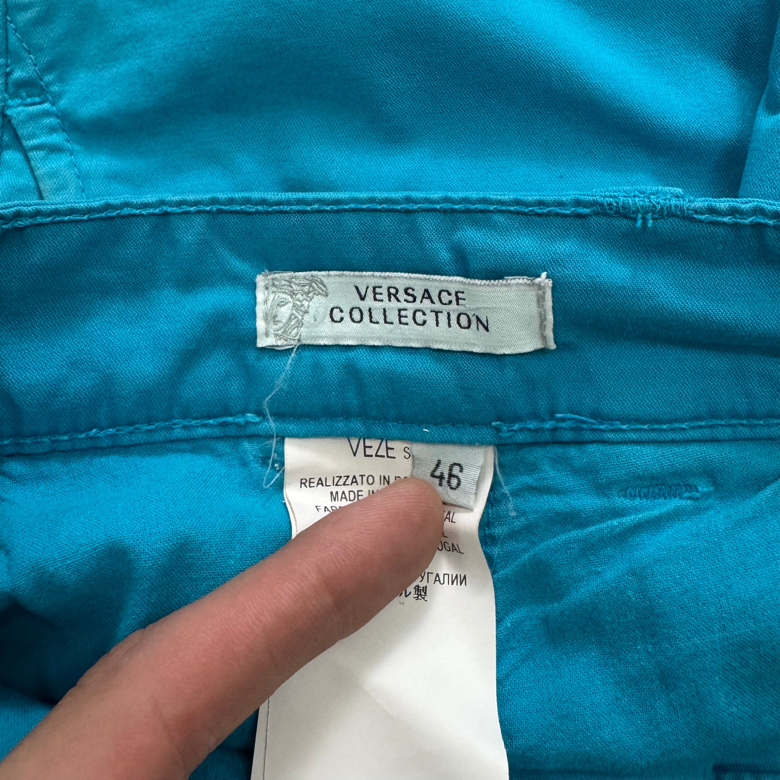 Versace Collection Blue Cargo Shorts