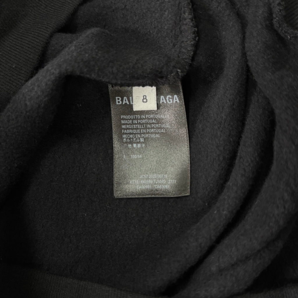 Balenciaga 2020 Languages Logo Graphic Black Hoodie