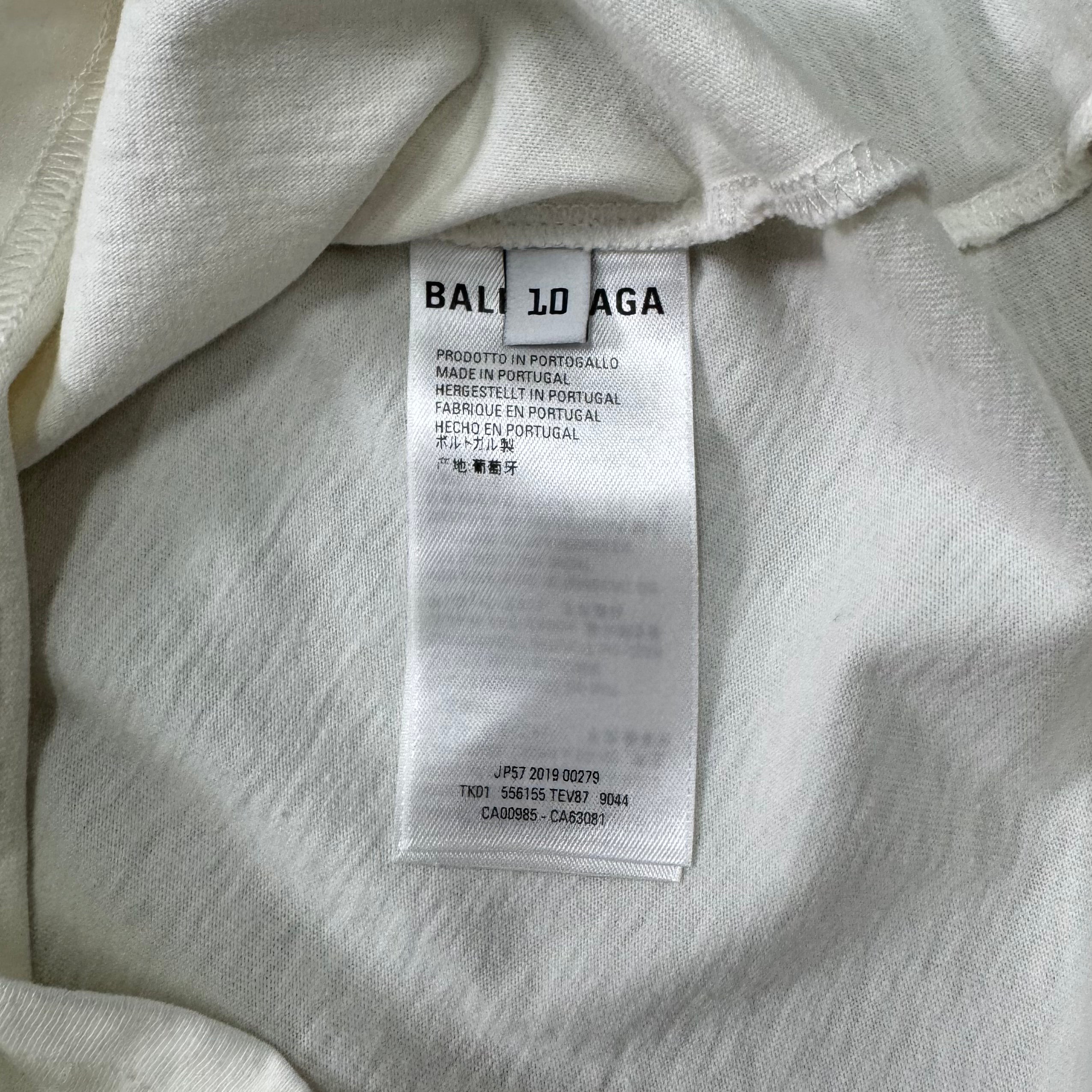 Balenciaga White Rainbow BB Crown Logo T-Shirt