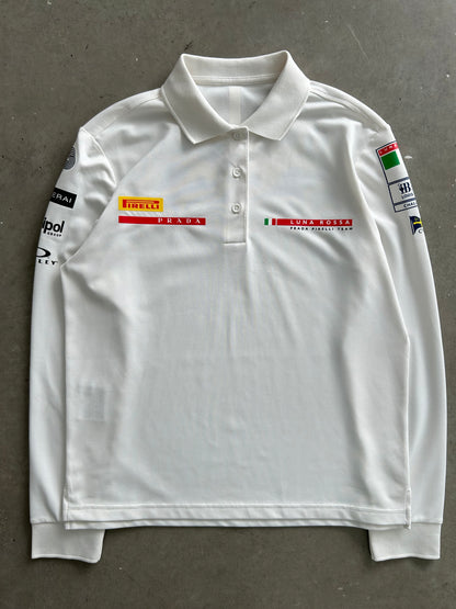 Prada Luna Rossa White Longsleeve Polo