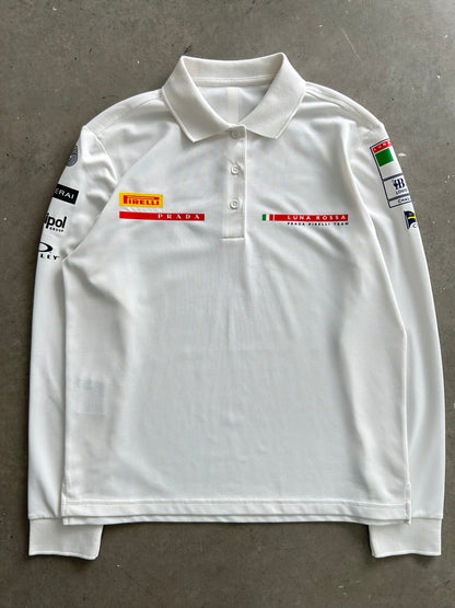 Prada Luna Rossa White Longsleeve Polo