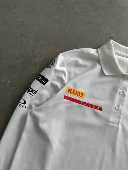 Prada Luna Rossa White Longsleeve Polo