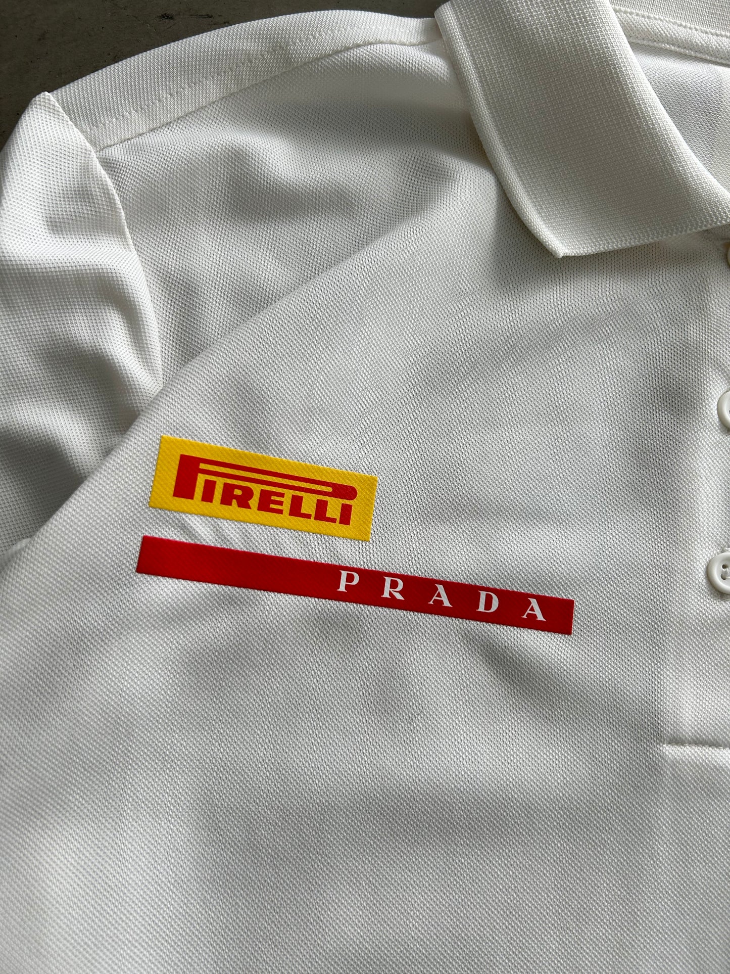Prada Luna Rossa White Longsleeve Polo
