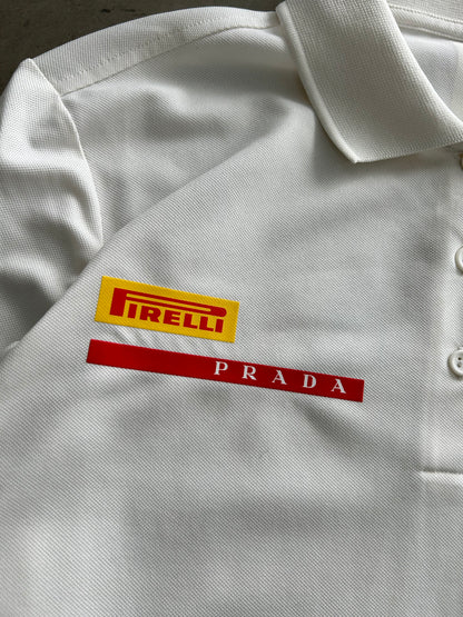 Prada Luna Rossa White Longsleeve Polo