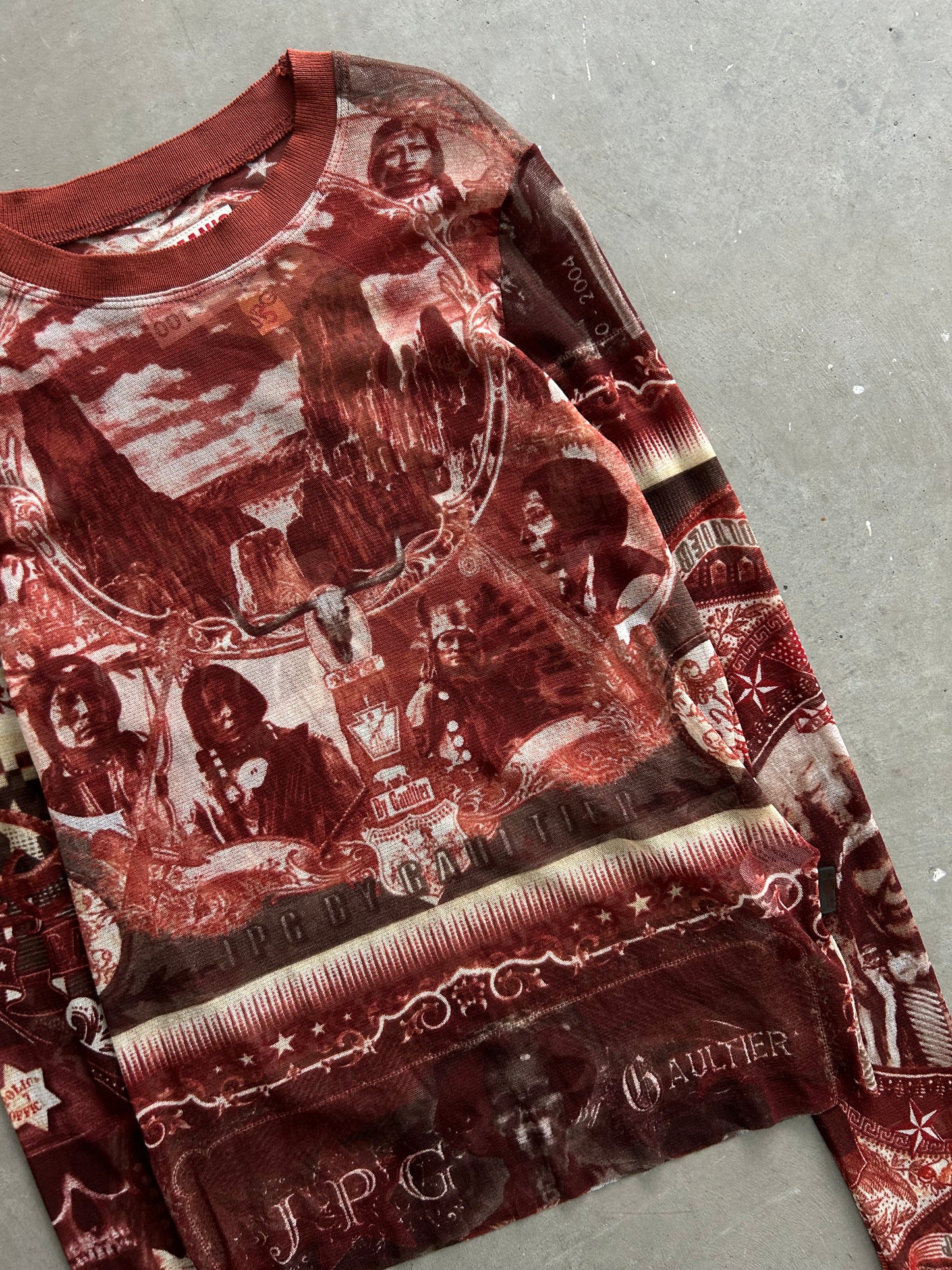 Jean Paul Gaultier 00's Native American Mesh