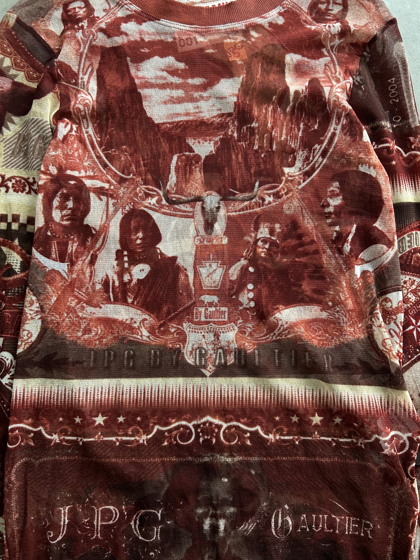 Jean Paul Gaultier 00's Native American Mesh