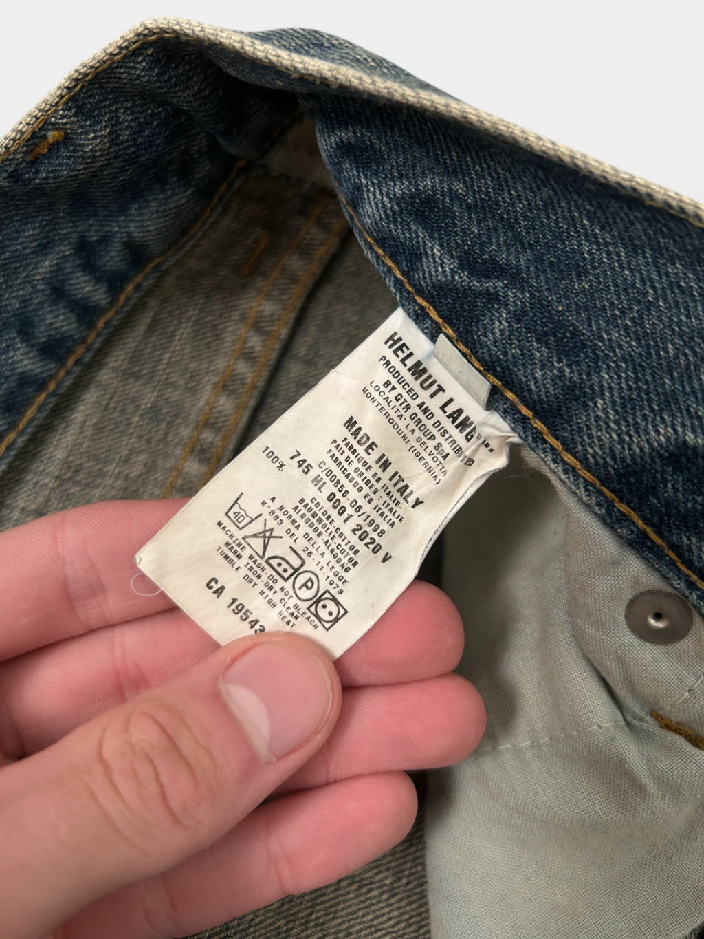 Helmut Lang 1998 Denim Jeans