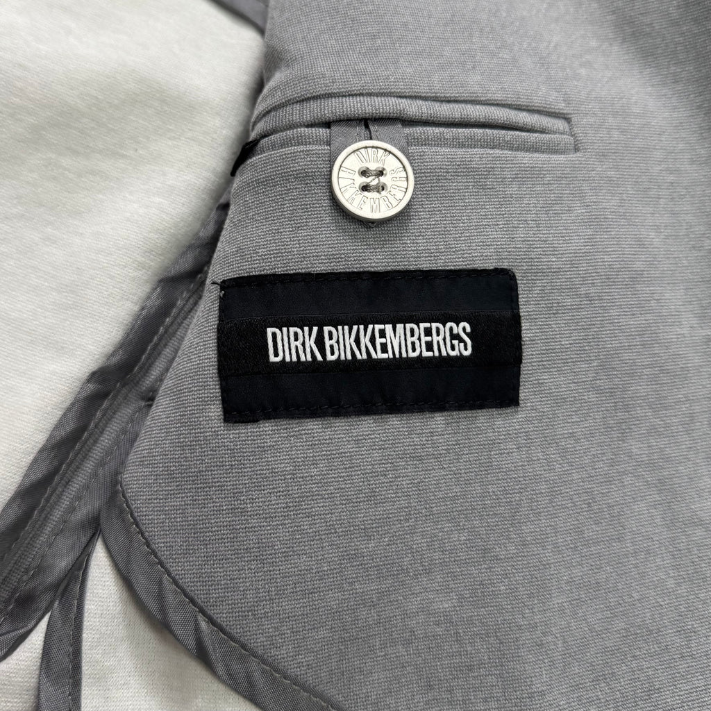 Dirk Bikkembergs Grey Jersey Cotton Unstructured Two-Button Blazer
