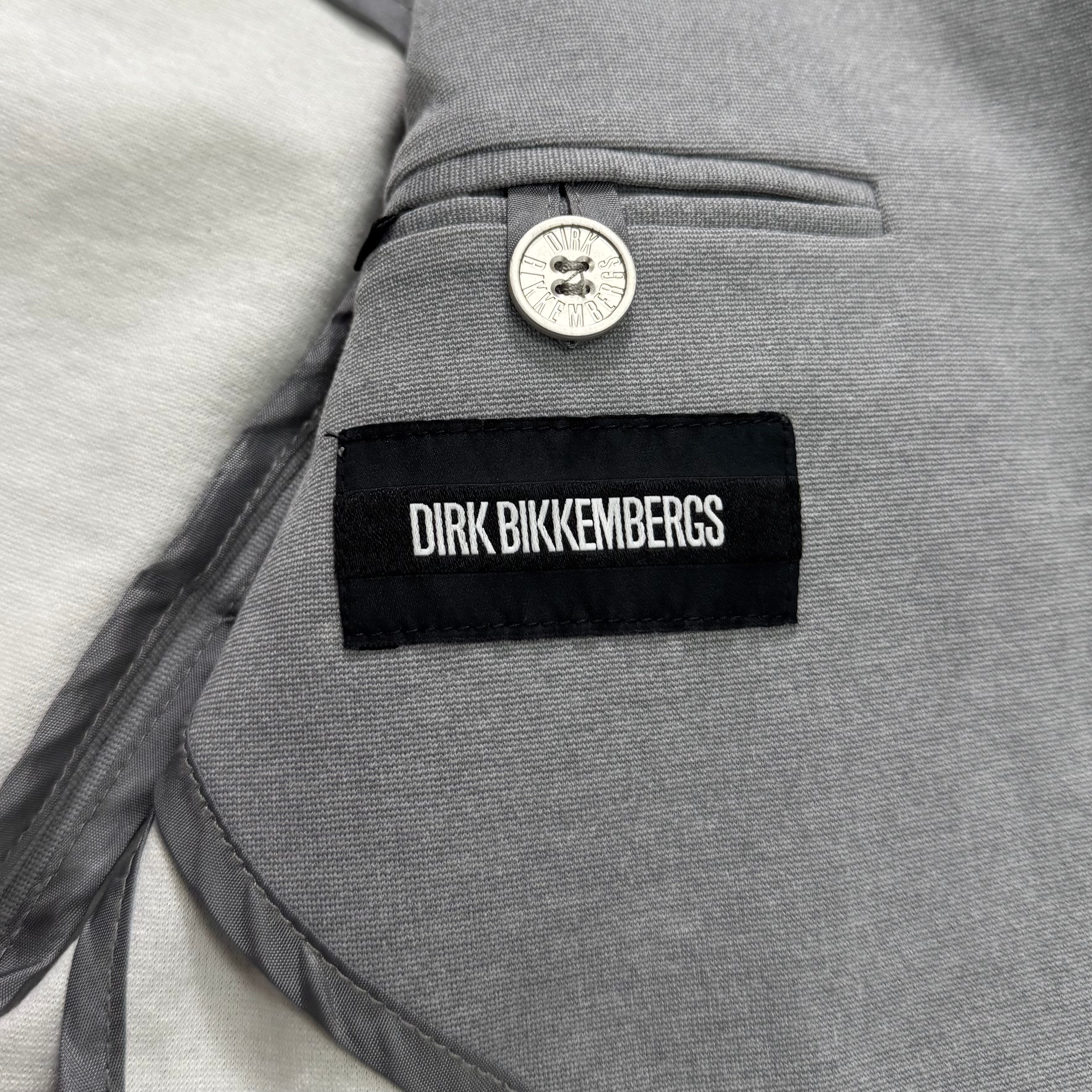 Dirk Bikkembergs Grey Jersey Cotton Unstructured Two-Button Blazer