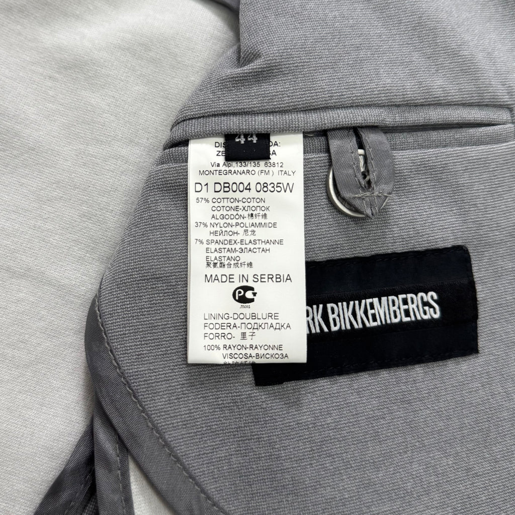 Dirk Bikkembergs Grey Jersey Cotton Unstructured Two-Button Blazer