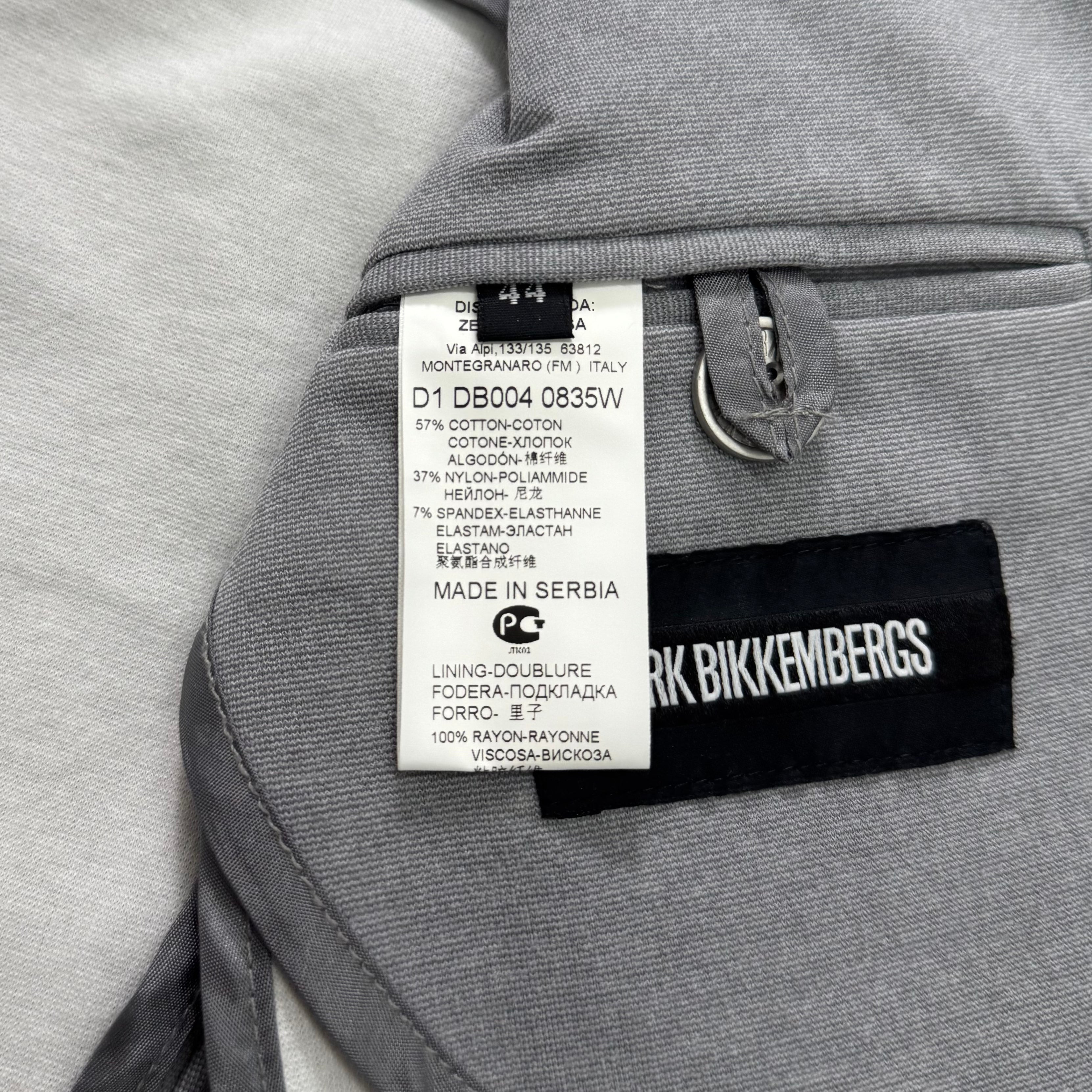 Dirk Bikkembergs Grey Jersey Cotton Unstructured Two-Button Blazer