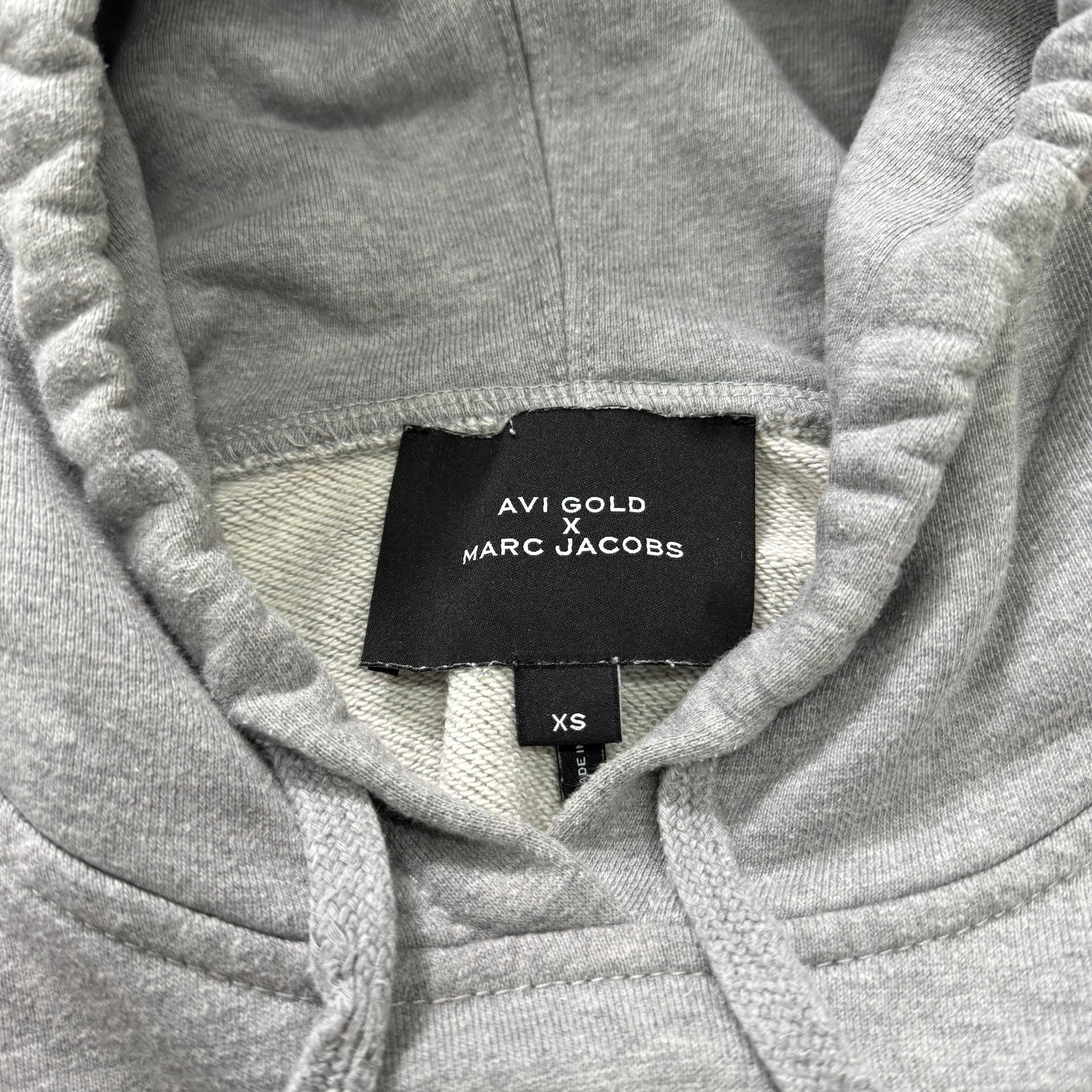 Marc Jacobs x Avi Gold Embroidered Orange Character Grey Hoodie
